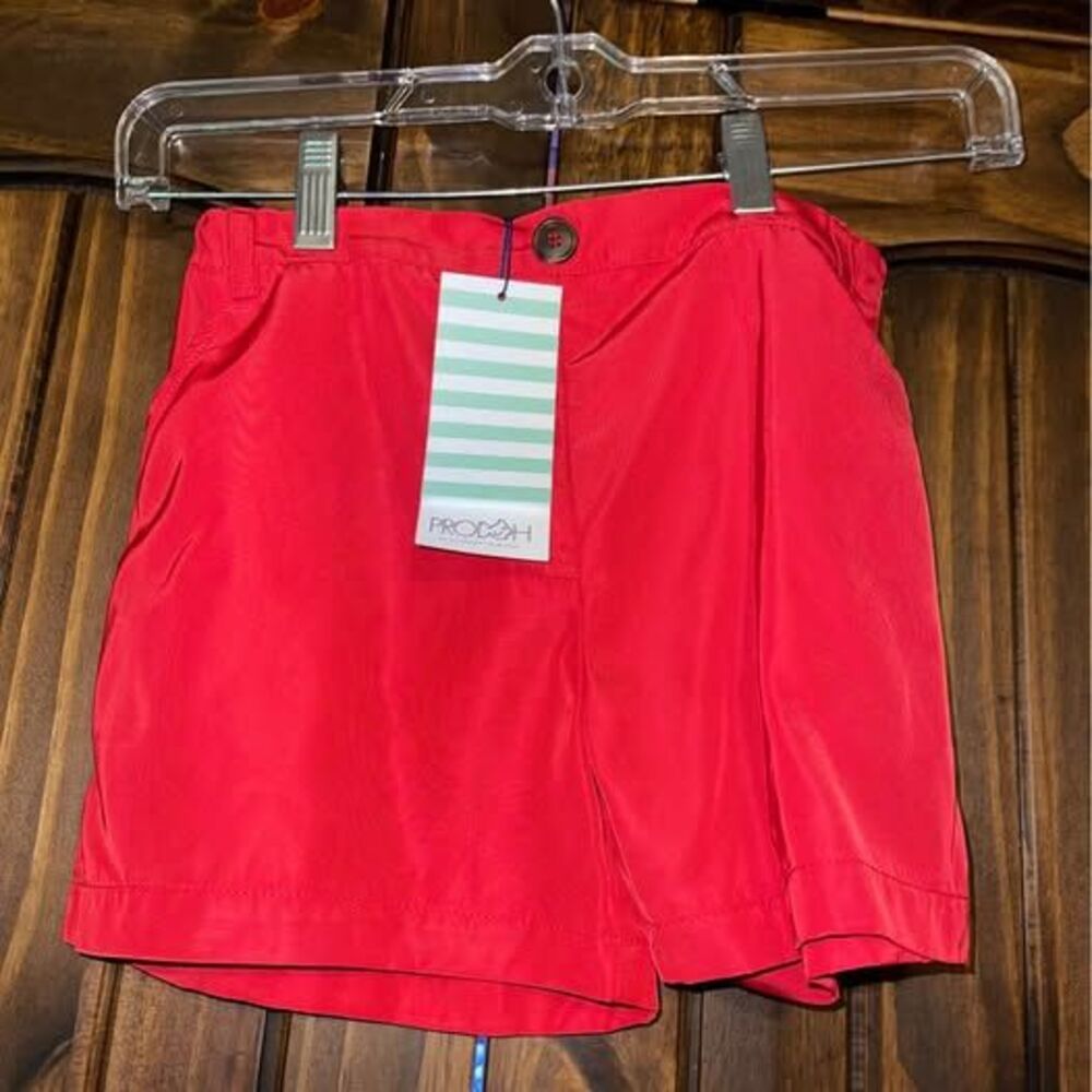 Prodoh Boys Shorts Size 6 Red Fishing Casual Athletic